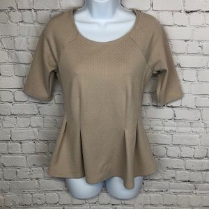 Tan Peplum Top Small